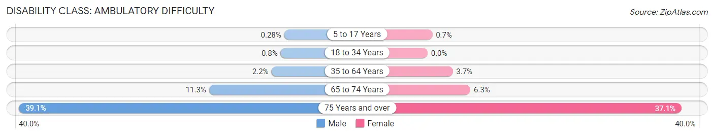 Disability in Zip Code 85295: <span>Ambulatory Difficulty</span>