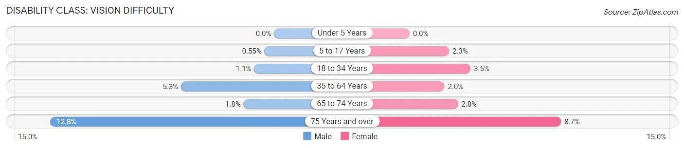 Disability in Zip Code 85746: <span>Vision Difficulty</span>