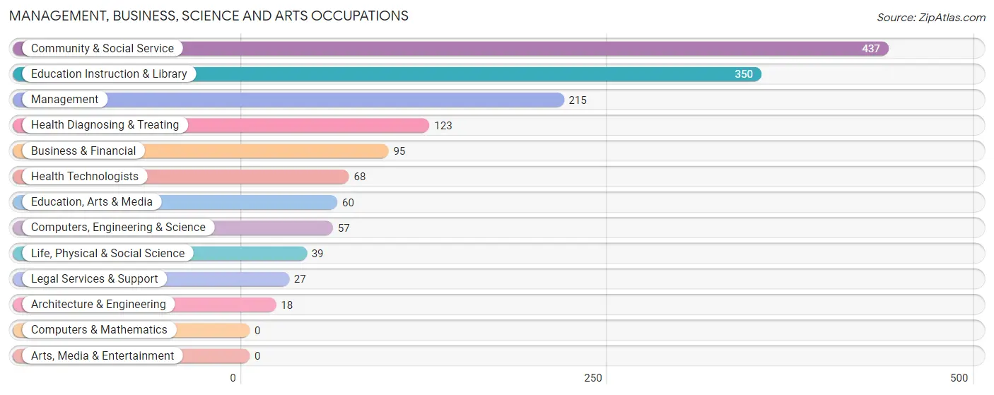 Management, Business, Science and Arts Occupations in Zip Code 87420
