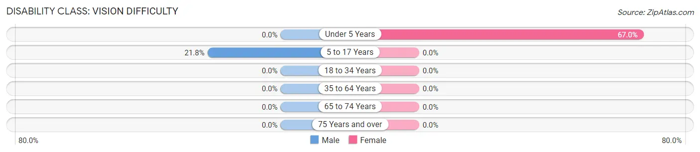 Disability in Zip Code 87828: <span>Vision Difficulty</span>