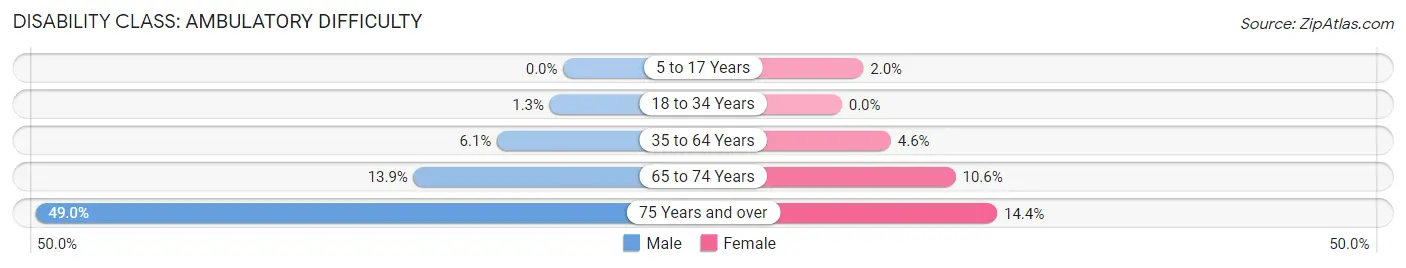 Disability in Zip Code 89815: <span>Ambulatory Difficulty</span>