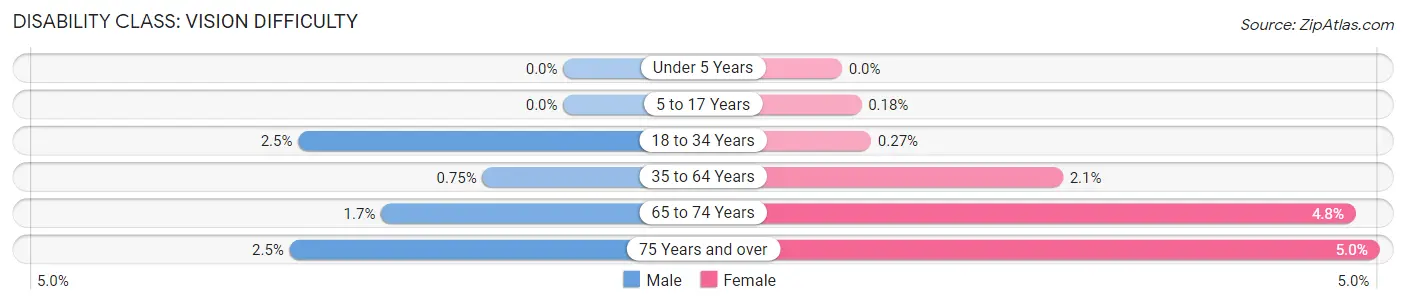 Disability in Zip Code 91030: <span>Vision Difficulty</span>
