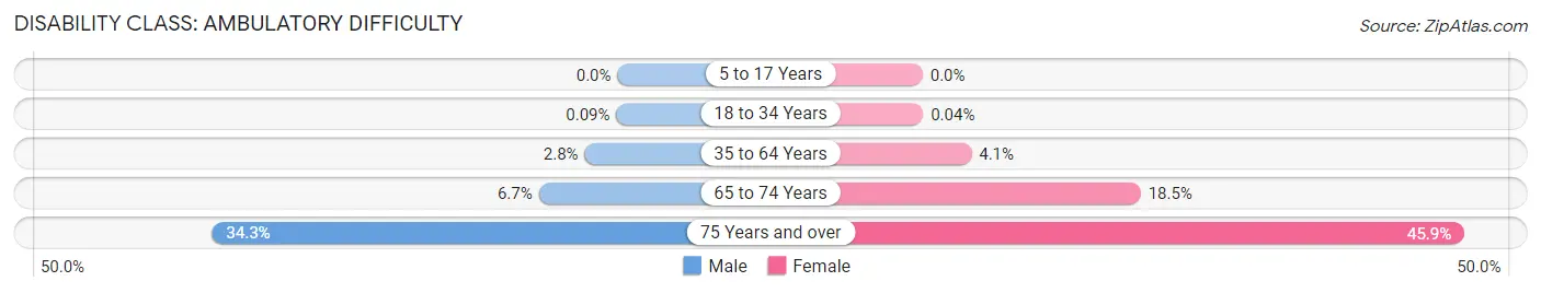 Disability in Zip Code 91913: <span>Ambulatory Difficulty</span>