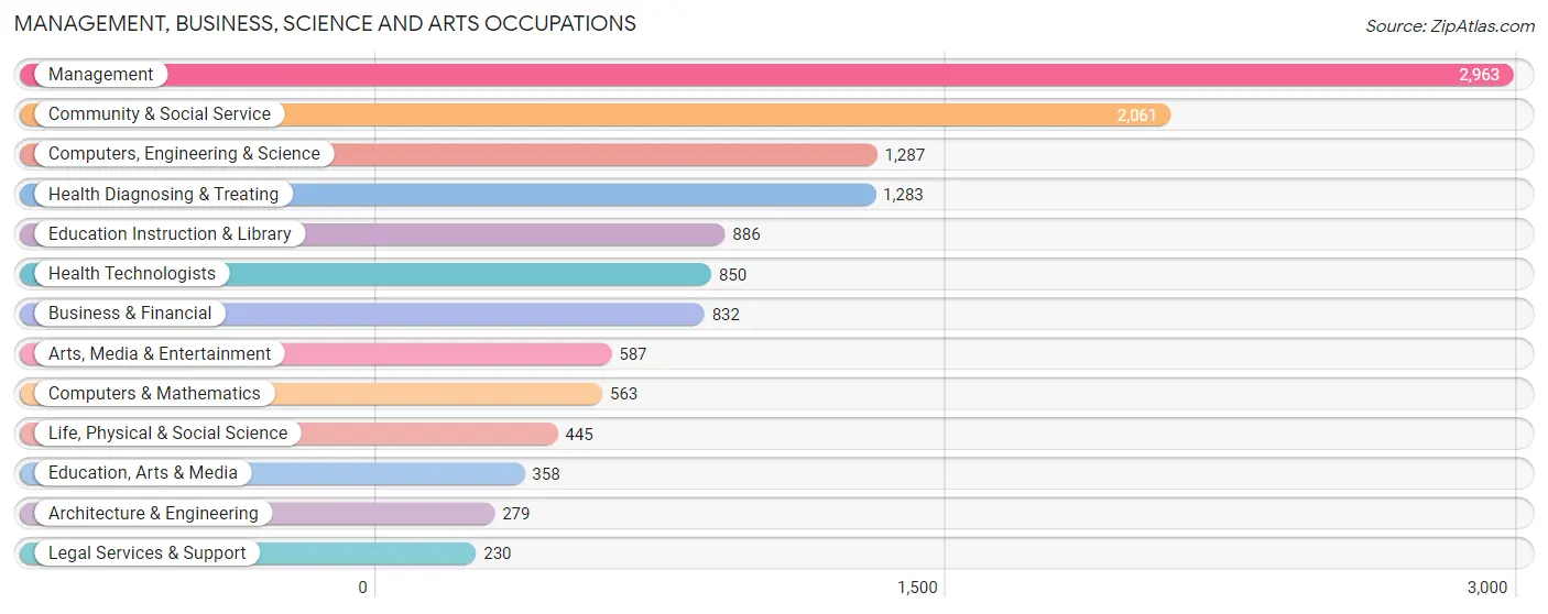 Management, Business, Science and Arts Occupations in Zip Code 93446