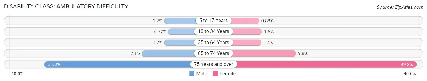 Disability in Zip Code 94066: <span>Ambulatory Difficulty</span>