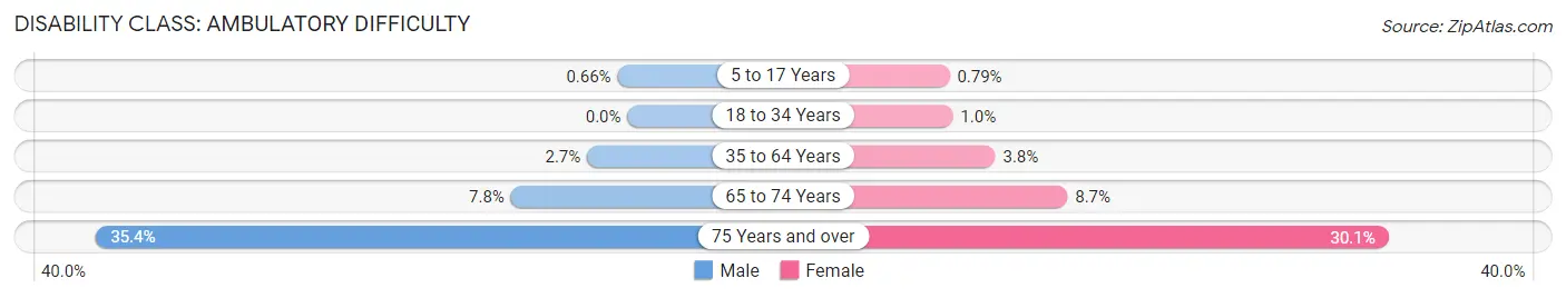 Disability in Zip Code 94546: <span>Ambulatory Difficulty</span>