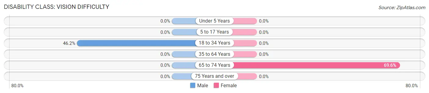 Disability in Zip Code 95233: <span>Vision Difficulty</span>