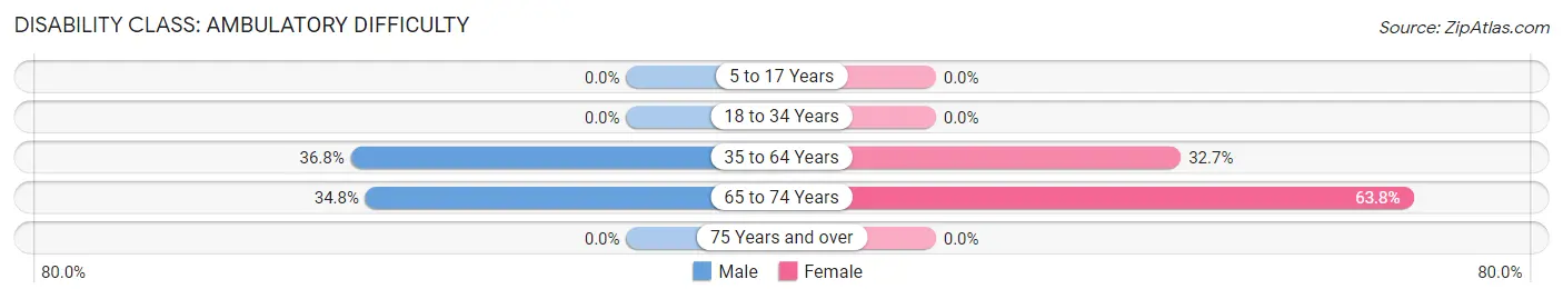Disability in Zip Code 95553: <span>Ambulatory Difficulty</span>