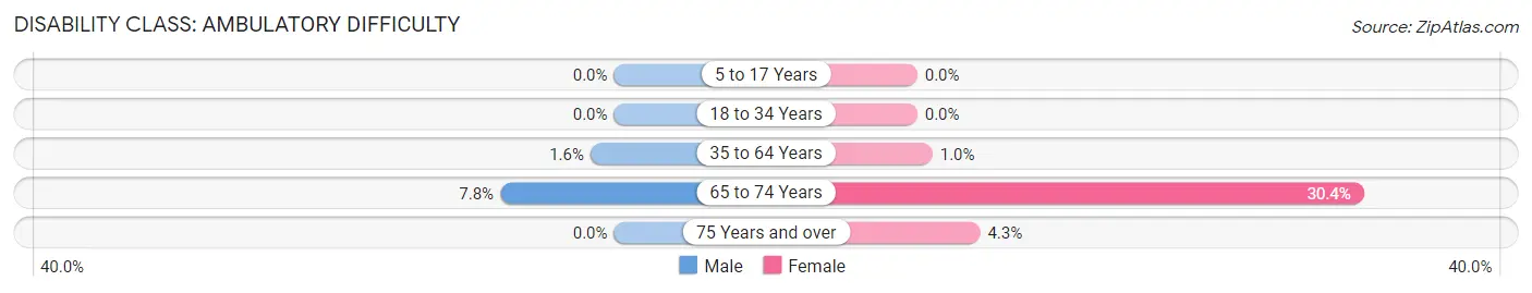 Disability in Zip Code 95938: <span>Ambulatory Difficulty</span>