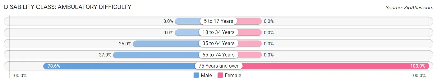 Disability in Zip Code 96780: <span>Ambulatory Difficulty</span>