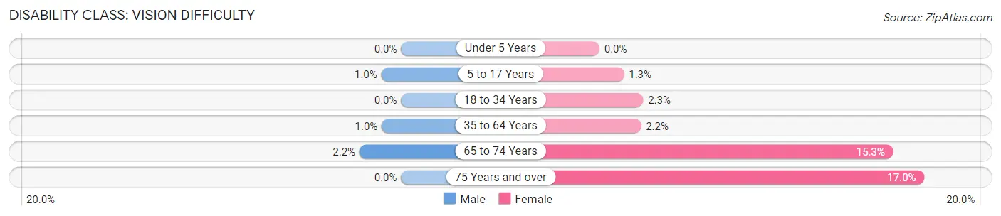 Disability in Zip Code 98390: <span>Vision Difficulty</span>