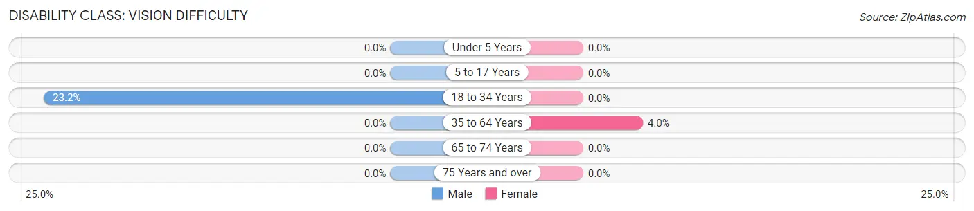 Disability in Zip Code 99023: <span>Vision Difficulty</span>