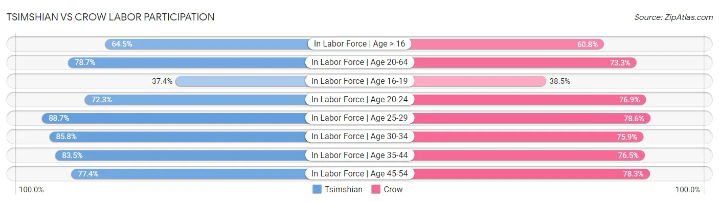 Tsimshian vs Crow Labor Participation