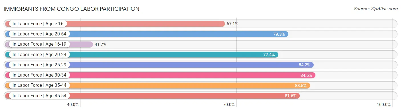 Immigrants from Congo Labor Participation